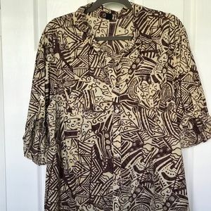 Women Plus Long Tunic Shirt  3X